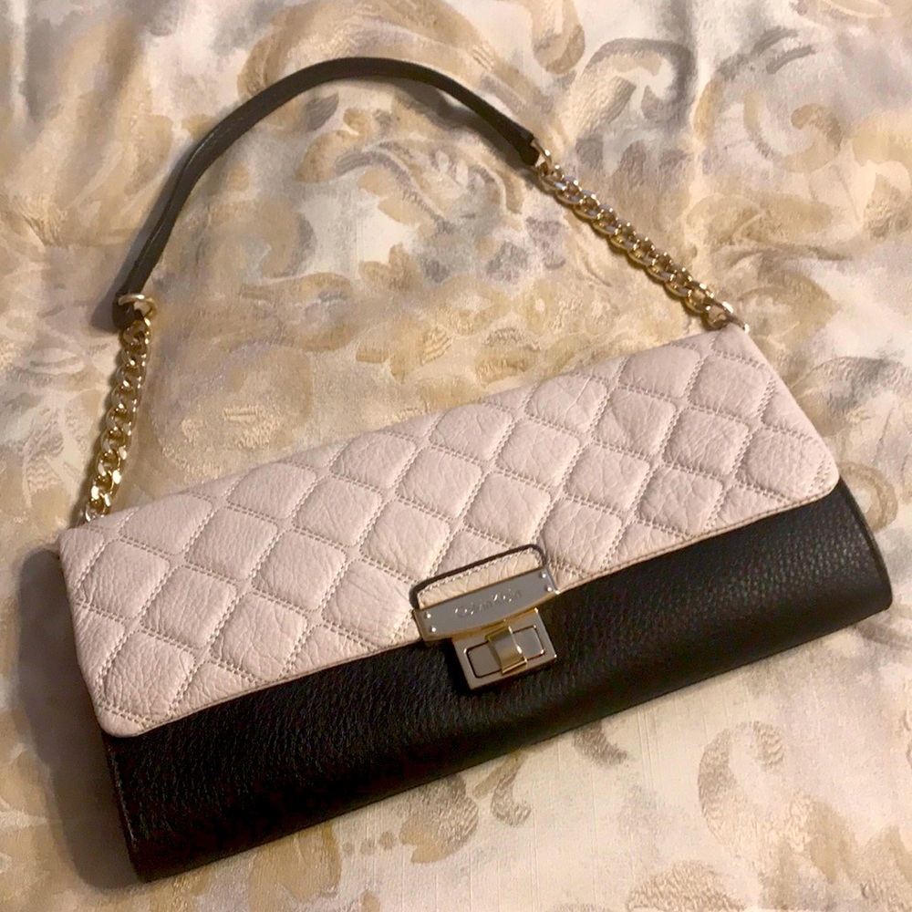 CALVIN KLEIN SHOULDER LEATHER BAG/CLUTCH-BRAND NEW
